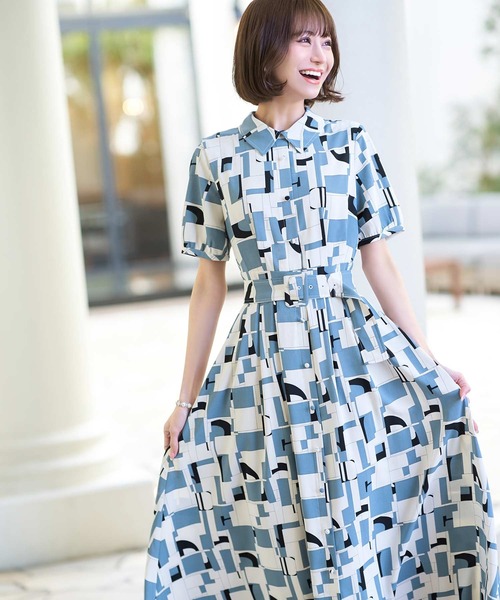 emiriawiz（エミリアウィズ）の「幾何学柄シャツワンピース