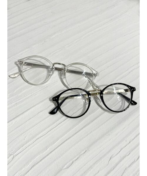 EMODA（エモダ）の「セミラウンドアイウェア（メガネ・レディース・ブラック/クリア・FREE）」の3枚目の写真