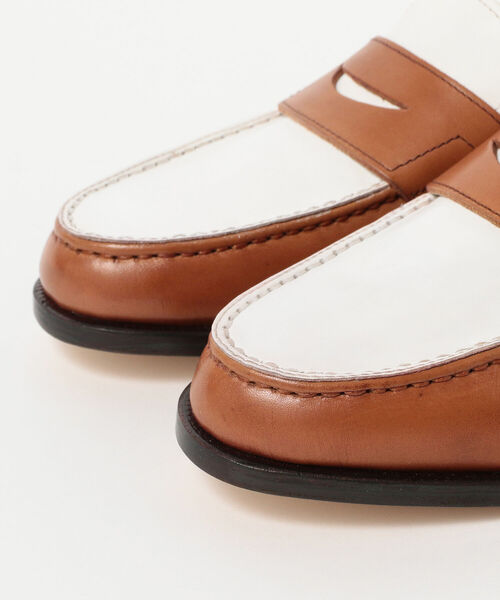 BRILLA per il gusto（ブリッラペルイルグースト）の「POLPETTA × Brilla per il gusto / 別注  コンビ コインローファー（ローファー・メンズ・インディゴブルー/ブラウン系その他3・40/39/41/39.5/41.5/40.5）」の4枚目の写真