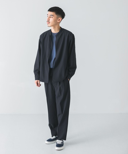 URBAN RESEARCH DOORS（アーバンリサーチドアーズ）の「イージーケアボタンレスブルゾン（ブルゾン・メンズ・ネイビー/オリーブ/グリーン・MEDIUM/LARGE）」の9枚目の写真