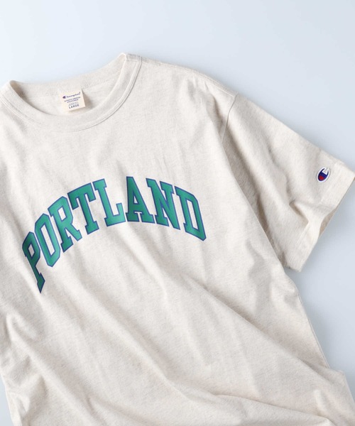 Champion（チャンピオン）の「【Champion】カレッジロゴＴシャツ（Tシャツ/カットソー・メンズ・オフホワイト/オレンジ/グレー/ダークグリーン/ホワイト/ライム・M/L/XL）」の11枚目の写真