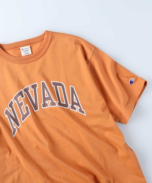 Champion（チャンピオン）の「【Champion】カレッジロゴＴシャツ（Tシャツ/カットソー・メンズ・オフホワイト/オレンジ/グレー/ダークグリーン/ホワイト/ライム・M/L/XL）」の16枚目の写真