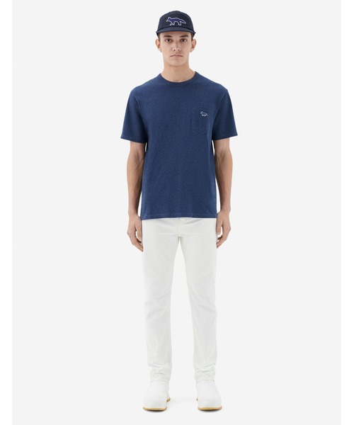 Maison Kitsune（メゾンキツネ）の「NAVY FOX PATCH CLASSIC POCKET TEE-SHIRT（Tシャツ/カットソー・メンズ・ピンク系その他/ネイビー・L/S/XL/M/XS）」の5枚目の写真