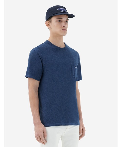 Maison Kitsune（メゾンキツネ）の「NAVY FOX PATCH CLASSIC POCKET TEE-SHIRT（Tシャツ/カットソー・メンズ・ピンク系その他/ネイビー・L/S/XL/M/XS）」の6枚目の写真