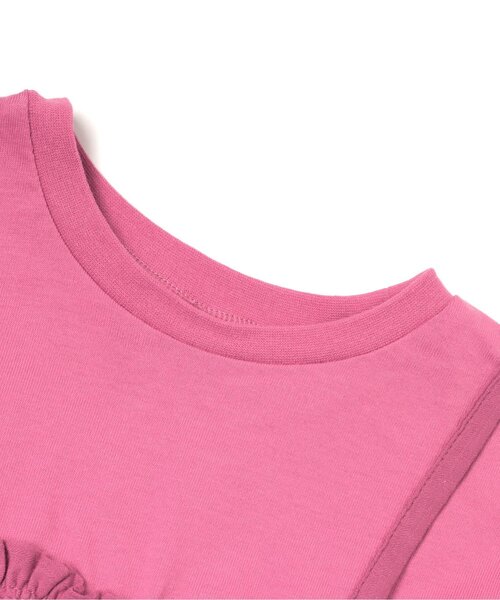 apres les cours（アプレレクール）の「レースドッキングTシャツ（Tシャツ/カットソー・キッズ・イエロー/エメラルド/ローズ・80/110/120/130/100/90/140）」の7枚目の写真