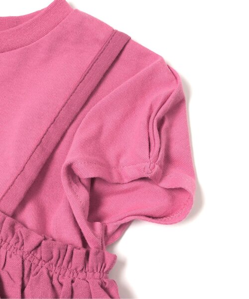 apres les cours（アプレレクール）の「レースドッキングTシャツ（Tシャツ/カットソー・キッズ・イエロー/エメラルド/ローズ・80/110/120/130/100/90/140）」の8枚目の写真