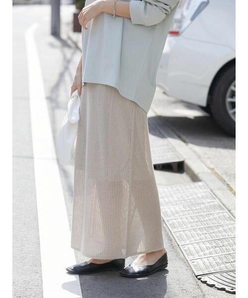 AMERICAN HOLIC(アメリカンホリック)の「透かし編みニットタイトスカート(スカート・レディース・ブラック/ライトベージュ・S/M/L)」の3枚目の写真