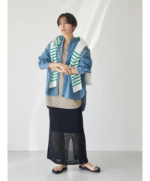 AMERICAN HOLIC(アメリカンホリック)の「透かし編みニットタイトスカート(スカート・レディース・ブラック/ライトベージュ・S/M/L)」の13枚目の写真