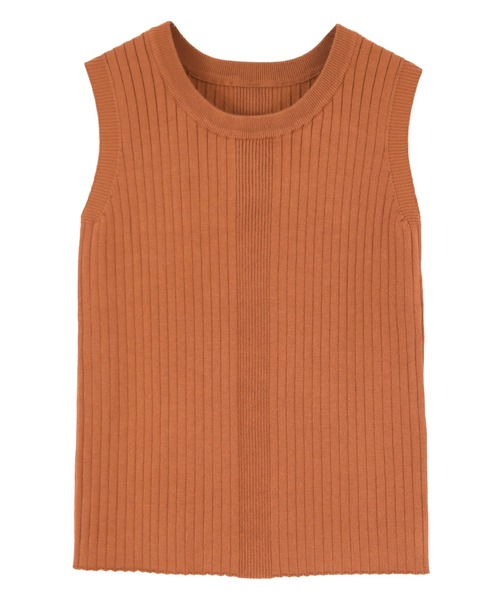 titivate（ティティベイト）の「ﾗﾝﾀﾞﾑﾘﾌﾞﾉｰｽﾘｰﾌﾞﾆｯﾄﾄｯﾌﾟｽ（Tシャツ/カットソー・レディース・アイボリー/ライトブルー/ブラウン/ブラック・S/M/L）」の7枚目の写真