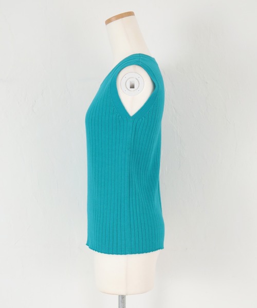 titivate（ティティベイト）の「ﾗﾝﾀﾞﾑﾘﾌﾞﾉｰｽﾘｰﾌﾞﾆｯﾄﾄｯﾌﾟｽ（Tシャツ/カットソー・レディース・アイボリー/ライトブルー/ブラウン/ブラック・S/M/L）」の18枚目の写真