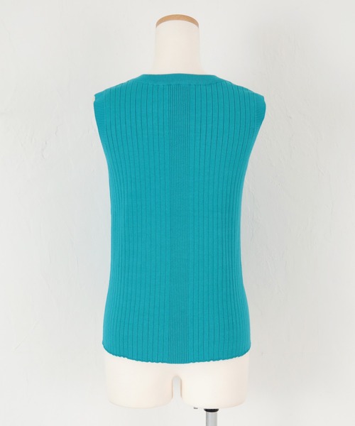 titivate（ティティベイト）の「ﾗﾝﾀﾞﾑﾘﾌﾞﾉｰｽﾘｰﾌﾞﾆｯﾄﾄｯﾌﾟｽ（Tシャツ/カットソー・レディース・アイボリー/ライトブルー/ブラウン/ブラック・S/M/L）」の19枚目の写真