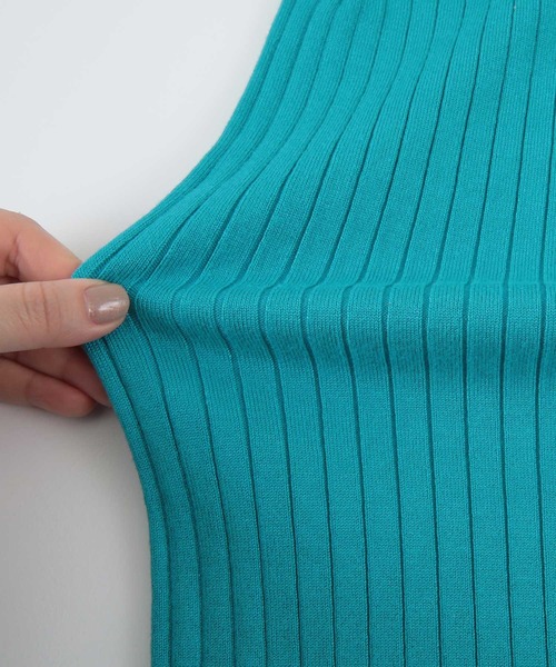 titivate（ティティベイト）の「ﾗﾝﾀﾞﾑﾘﾌﾞﾉｰｽﾘｰﾌﾞﾆｯﾄﾄｯﾌﾟｽ（Tシャツ/カットソー・レディース・アイボリー/ライトブルー/ブラウン/ブラック・S/M/L）」の22枚目の写真