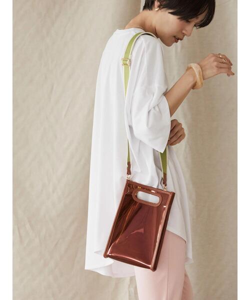 AMERICAN HOLIC（アメリカンホリック）の「配色ベルト付メタリックレコードミニバッグ（ショルダーバッグ・レディース・ホワイト/ブラウン/イエロー・FREE）」の20枚目の写真