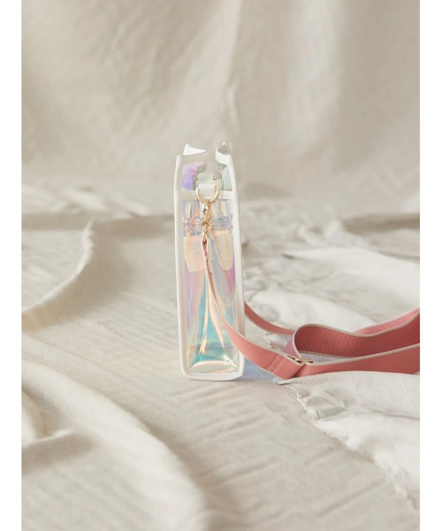 AMERICAN HOLIC（アメリカンホリック）の「配色ベルト付メタリックレコードミニバッグ（ショルダーバッグ・レディース・ホワイト/ブラウン/イエロー・FREE）」の9枚目の写真