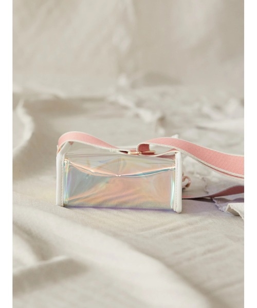 AMERICAN HOLIC（アメリカンホリック）の「配色ベルト付メタリックレコードミニバッグ（ショルダーバッグ・レディース・ホワイト/ブラウン/イエロー・FREE）」の10枚目の写真