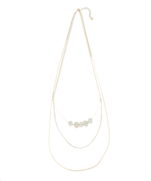 earth music&ecology(アースミュージックアンドエコロジー)の「ガラスネックレス(ネックレス・レディース・ブラウン/クリア・FREE)」の2枚目の写真