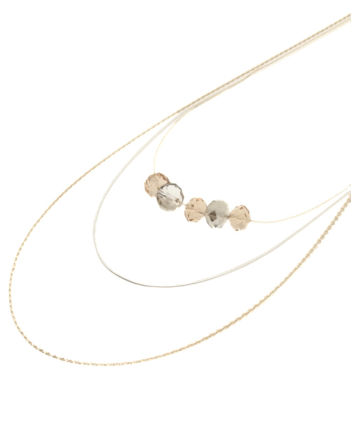 earth music&ecology(アースミュージックアンドエコロジー)の「ガラスネックレス(ネックレス・レディース・ブラウン/クリア・FREE)」の3枚目の写真