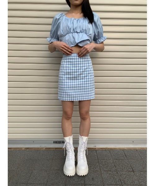 WC（ダブル シー）の「バックリボンショートブラウス（シャツ/ブラウス・レディース・ホワイト/ブラック/サックスブルー・FREE）」の10枚目の写真