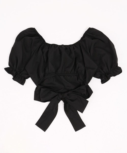 WC（ダブル シー）の「バックリボンショートブラウス（シャツ/ブラウス・レディース・ホワイト/ブラック/サックスブルー・FREE）」の20枚目の写真