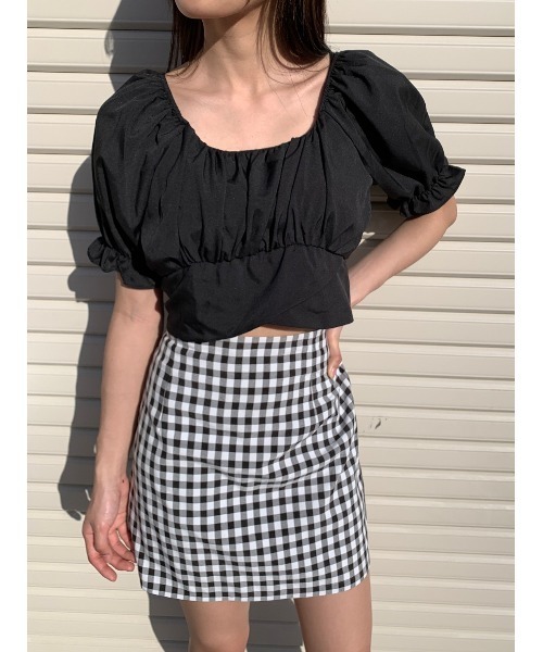 WC（ダブル シー）の「バックリボンショートブラウス（シャツ/ブラウス・レディース・ホワイト/ブラック/サックスブルー・FREE）」の14枚目の写真