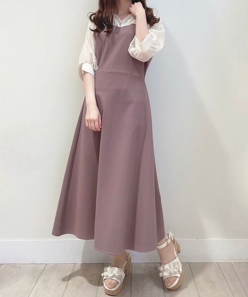 MAJESTIC LEGON（マジェスティックレゴン）の「シャツドッキングカットワンピ（ワンピース・レディース・グレー/モカ/ベージュ・MEDIUM）」の8枚目の写真