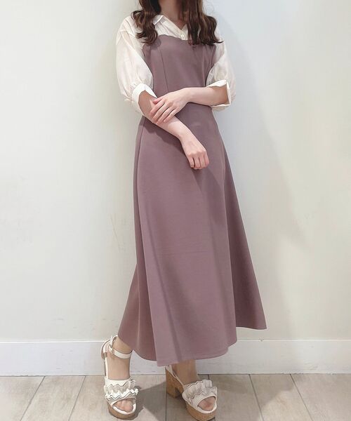 MAJESTIC LEGON（マジェスティックレゴン）の「シャツドッキングカットワンピ（ワンピース・レディース・グレー/モカ/ベージュ・MEDIUM）」の6枚目の写真