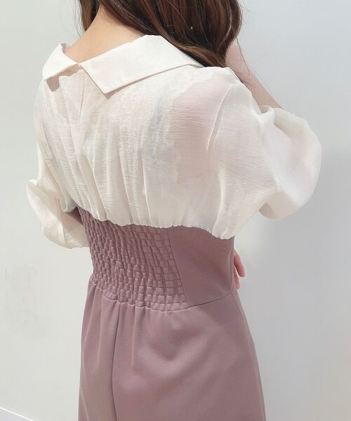 MAJESTIC LEGON（マジェスティックレゴン）の「シャツドッキングカットワンピ（ワンピース・レディース・グレー/モカ/ベージュ・MEDIUM）」の10枚目の写真