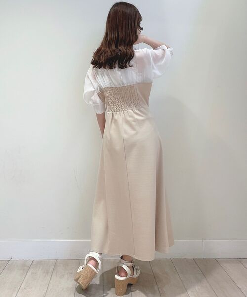 MAJESTIC LEGON（マジェスティックレゴン）の「シャツドッキングカットワンピ（ワンピース・レディース・グレー/モカ/ベージュ・MEDIUM）」の13枚目の写真