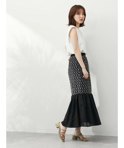 Sugar spoon（シュガースプーン）の「・SUGAR SPOON スクエアTシャツ（Tシャツ/カットソー・レディース・ブラック/オフホワイト/カーキ/グレイッシュベージュ・FREE）」の9枚目の写真