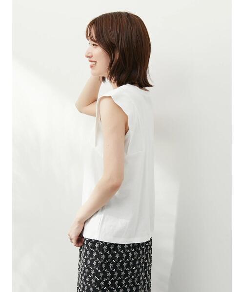 Sugar spoon（シュガースプーン）の「・SUGAR SPOON スクエアTシャツ（Tシャツ/カットソー・レディース・ブラック/オフホワイト/カーキ/グレイッシュベージュ・FREE）」の18枚目の写真