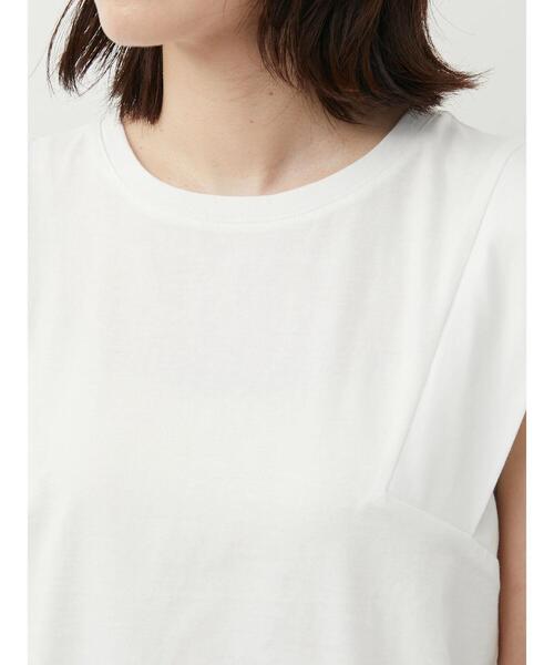 Sugar spoon（シュガースプーン）の「・SUGAR SPOON スクエアTシャツ（Tシャツ/カットソー・レディース・ブラック/オフホワイト/カーキ/グレイッシュベージュ・FREE）」の10枚目の写真