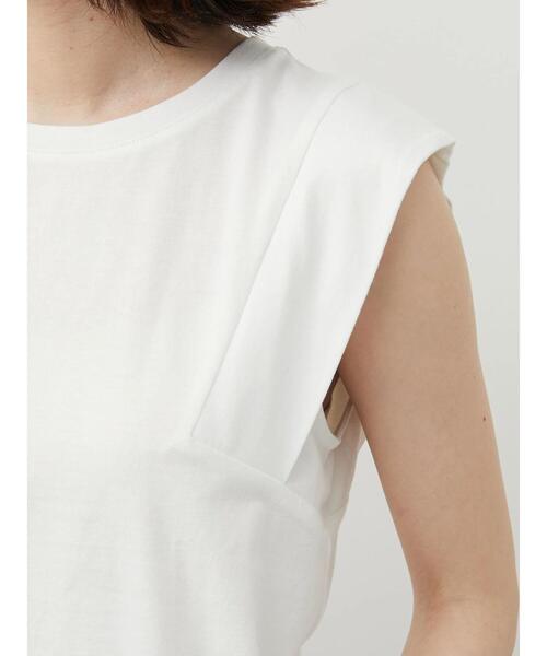 Sugar spoon（シュガースプーン）の「・SUGAR SPOON スクエアTシャツ（Tシャツ/カットソー・レディース・ブラック/オフホワイト/カーキ/グレイッシュベージュ・FREE）」の7枚目の写真