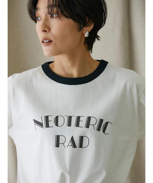 AMERICAN HOLIC(アメリカンホリック)の「リンガーロゴ半袖カットプルオーバー(Tシャツ/カットソー・レディース・オフホワイト/アイボリー・M/L)」の8枚目の写真
