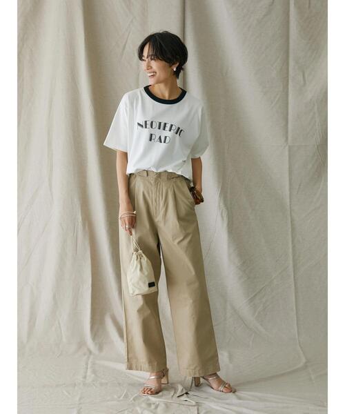 AMERICAN HOLIC(アメリカンホリック)の「リンガーロゴ半袖カットプルオーバー(Tシャツ/カットソー・レディース・オフホワイト/アイボリー・M/L)」の11枚目の写真