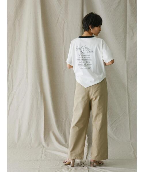 AMERICAN HOLIC(アメリカンホリック)の「リンガーロゴ半袖カットプルオーバー(Tシャツ/カットソー・レディース・オフホワイト/アイボリー・M/L)」の15枚目の写真