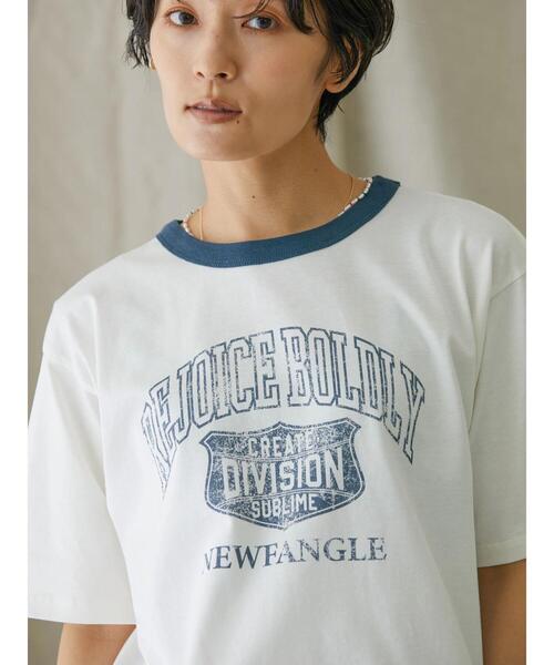 AMERICAN HOLIC(アメリカンホリック)の「リンガーロゴ半袖カットプルオーバー(Tシャツ/カットソー・レディース・オフホワイト/アイボリー・M/L)」の18枚目の写真