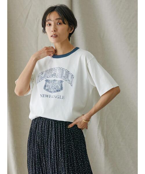 AMERICAN HOLIC(アメリカンホリック)の「リンガーロゴ半袖カットプルオーバー(Tシャツ/カットソー・レディース・オフホワイト/アイボリー・M/L)」の19枚目の写真