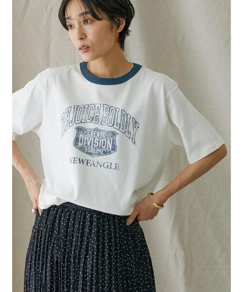AMERICAN HOLIC(アメリカンホリック)の「リンガーロゴ半袖カットプルオーバー(Tシャツ/カットソー・レディース・オフホワイト/アイボリー・M/L)」の20枚目の写真