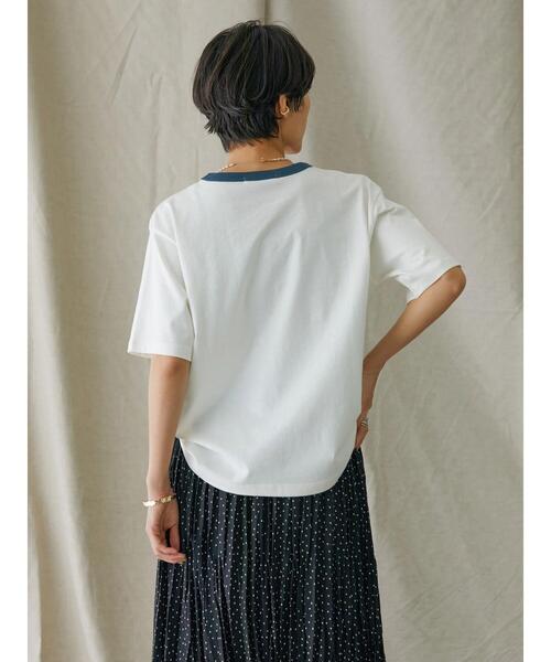 AMERICAN HOLIC(アメリカンホリック)の「リンガーロゴ半袖カットプルオーバー(Tシャツ/カットソー・レディース・オフホワイト/アイボリー・M/L)」の21枚目の写真