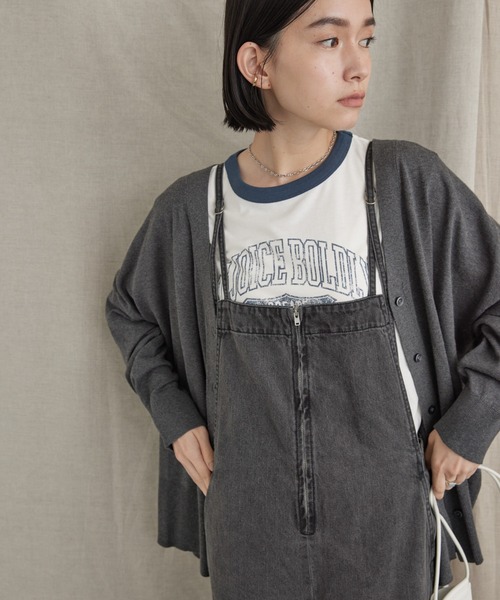 AMERICAN HOLIC(アメリカンホリック)の「リンガーロゴ半袖カットプルオーバー(Tシャツ/カットソー・レディース・オフホワイト/アイボリー・M/L)」の5枚目の写真