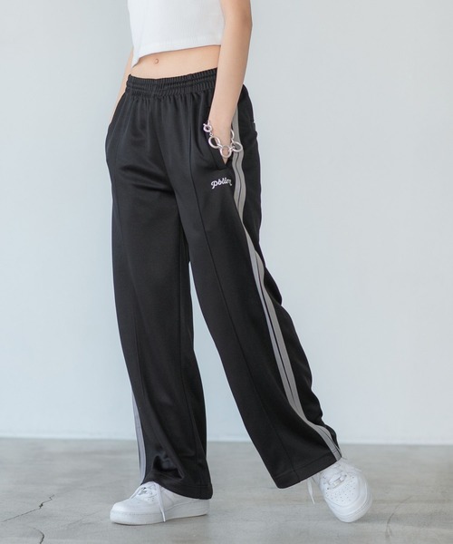 PBLIM(ページボーイリム)の「PAGEBOYLIM/カラーラインパンツ(スウェットパンツ・レディース・ブラック/オレンジ/ブルー・MEDIUM/LARGE)」の2枚目の写真