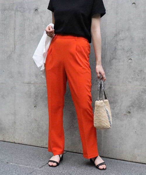 HONEYSUCKLE ROSE（ハニーサックルローズ）の「【HONEYSUCKLE ROSE】カットカラーフレアパンツ（その他パンツ・レディース・ブラック/レッド/オレンジ/ブルー/グリーン・L/M）」の5枚目の写真