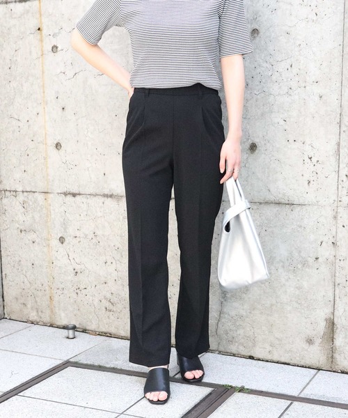 HONEYSUCKLE ROSE（ハニーサックルローズ）の「【HONEYSUCKLE ROSE】カットカラーフレアパンツ（その他パンツ・レディース・ブラック/レッド/オレンジ/ブルー/グリーン・L/M）」の2枚目の写真