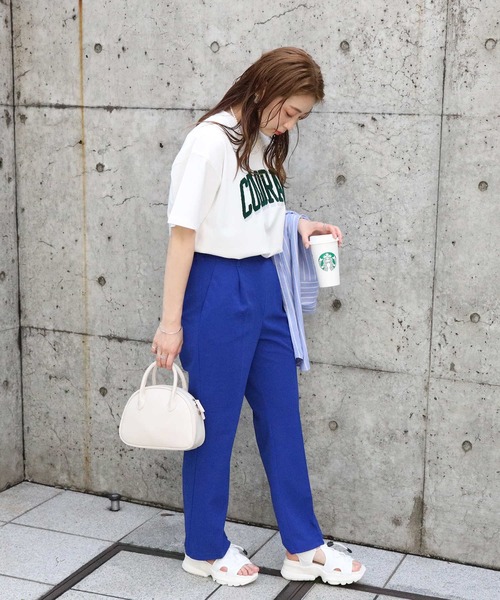 HONEYSUCKLE ROSE（ハニーサックルローズ）の「【HONEYSUCKLE ROSE】カットカラーフレアパンツ（その他パンツ・レディース・ブラック/レッド/オレンジ/ブルー/グリーン・L/M）」の15枚目の写真