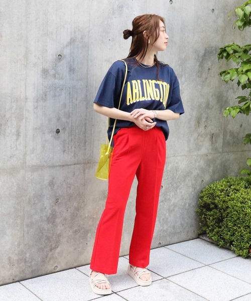 HONEYSUCKLE ROSE（ハニーサックルローズ）の「【HONEYSUCKLE ROSE】カットカラーフレアパンツ（その他パンツ・レディース・ブラック/レッド/オレンジ/ブルー/グリーン・L/M）」の16枚目の写真