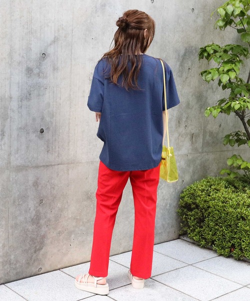 HONEYSUCKLE ROSE（ハニーサックルローズ）の「【HONEYSUCKLE ROSE】カットカラーフレアパンツ（その他パンツ・レディース・ブラック/レッド/オレンジ/ブルー/グリーン・L/M）」の17枚目の写真