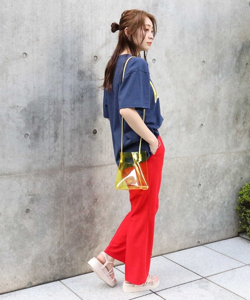 HONEYSUCKLE ROSE（ハニーサックルローズ）の「【HONEYSUCKLE ROSE】カットカラーフレアパンツ（その他パンツ・レディース・ブラック/レッド/オレンジ/ブルー/グリーン・L/M）」の18枚目の写真