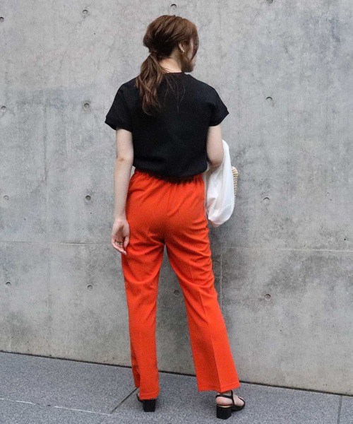 HONEYSUCKLE ROSE（ハニーサックルローズ）の「【HONEYSUCKLE ROSE】カットカラーフレアパンツ（その他パンツ・レディース・ブラック/レッド/オレンジ/ブルー/グリーン・L/M）」の20枚目の写真