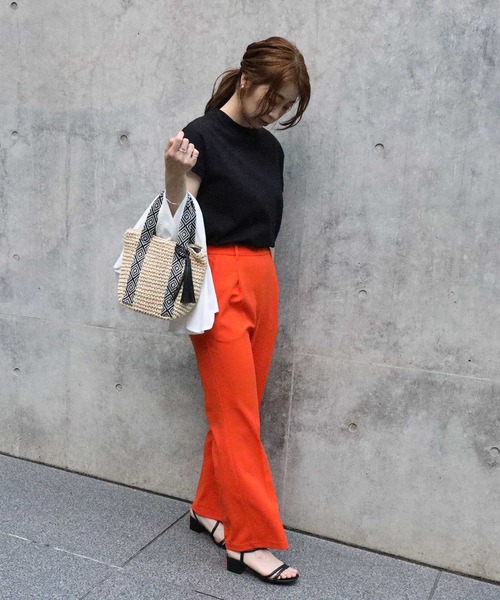 HONEYSUCKLE ROSE（ハニーサックルローズ）の「【HONEYSUCKLE ROSE】カットカラーフレアパンツ（その他パンツ・レディース・ブラック/レッド/オレンジ/ブルー/グリーン・L/M）」の21枚目の写真