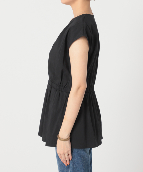 B.C STOCK（ベーセーストック）の「ウエストタック カシュ風ブラウス（シャツ/ブラウス・レディース・ブラック/アイボリー・FREE）」の18枚目の写真